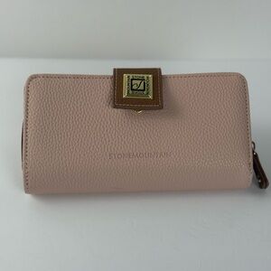 Stone Mountain Bonded Leather Wallet Clutch – Pink & Brown